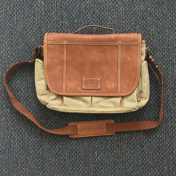 tommy bahama leather briefcase